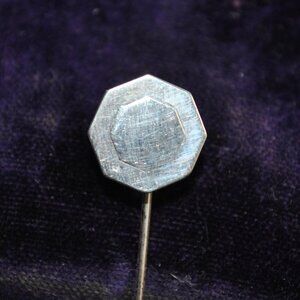 Antique/Vintage Sterling Silver Octagon Stick / Tie Pin